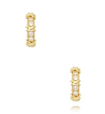 Kolczyki koła złote z cyrkoniami KSS2113