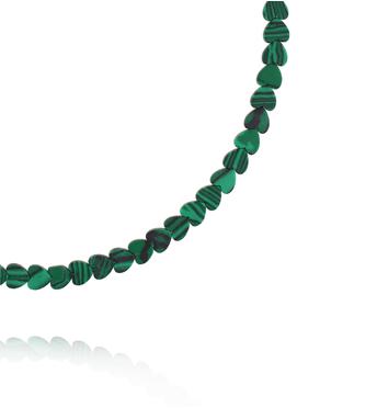 Naszyjnik z malachitu – serca NTW1654