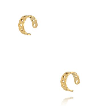 Nausznice złote z plecionymi motywami KSY0585