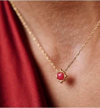 Naszyjnik delikatny złoty z jadeitem NEA0027