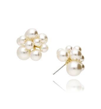 Kolczyki złote z perłami KPE0019