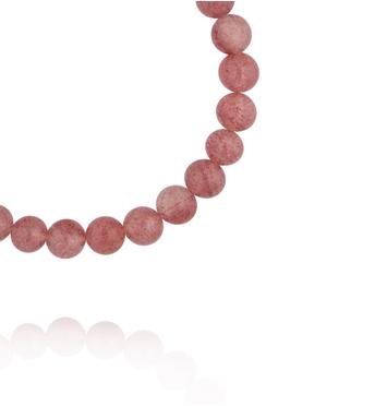 Bransoletka z kwarcu truskawkowego BTW3712