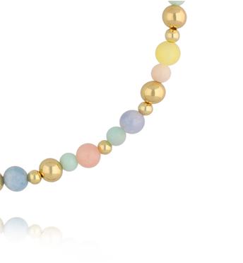 Naszyjnik pastelowy z jadeitami NSC0607