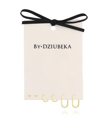 Zestaw kolczyków pozłacanych z kółkami i wkrętkami KLT0041