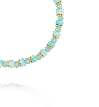 Bransoletka z turkusu i szklanych koralików BTW3620