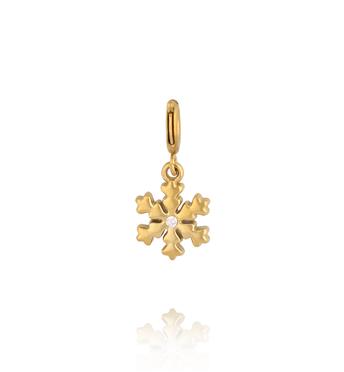 Charms złota śnieżynka z cyrkonią CHA0263