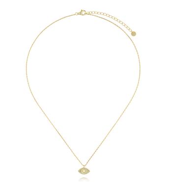 Naszyjnik z motywem oka i opalem NCA0090