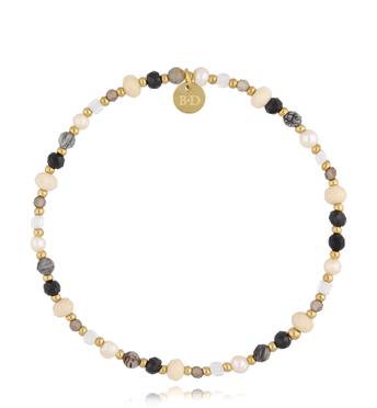 Bransoletka beżowa z kamieniami naturalnymi Latifa BSC1584