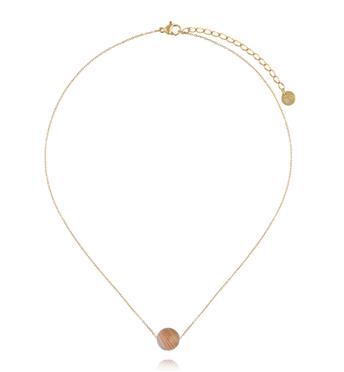 Naszyjnik z agatem na delikatnym złotym łańcuszku NLB0405