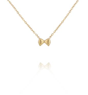 Naszyjnik z kokardką złoty NSY0789