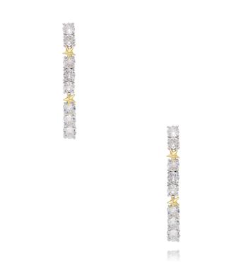 Kolczyki z gwiazdkami i cyrkoniami KSS2138