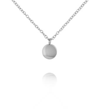 Naszyjnik z okrągłym dyskiem srebrny NSA1490