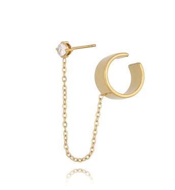 Kolczyk z nausznicą złoty Stavanger KSA0760