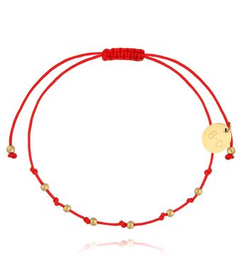 Bransoletka czerwono złota z kuleczkami Get Lucky BGL0900