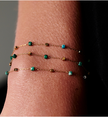 Bransoletka z jadeitami afrykańskimi Peruvian BPA0490