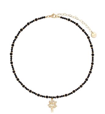 Naszyjnik z turmalinami i drzewkiem szczęścia Lucky Tree NTW0670