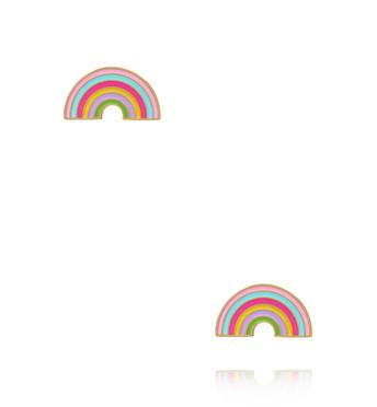 Kolczyki tęcze z kolorową emalią KSY0685