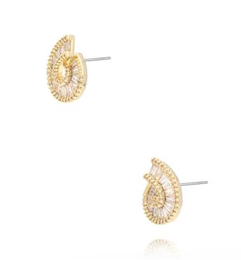 Kolczyki z kryształkami złote KSS2106