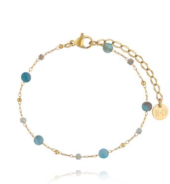 Bransoletka z kamieniami apatytu w odcieniach błękitu BPA0619