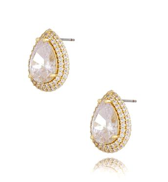 Kolczyki złote z kryształkami Woman KSS0954