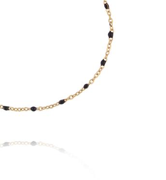 Bransoletka pozłacana Color Drops – Black  BSY0778