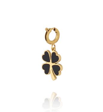 Charms Koniczynka z czarną emalią CHA0068