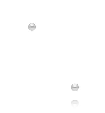 Zestaw minimalistycznych kolczyków kulek – srebrnych KMB0016