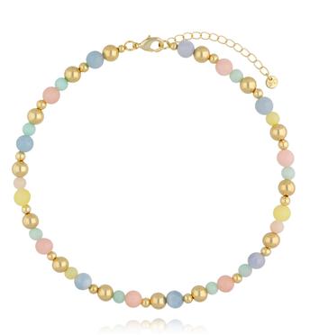 Naszyjnik pastelowy z jadeitami NSC0607