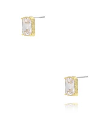 Kolczyki z cyrkonią w szlifie prostokątnym KSS2118