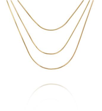 Naszyjnik potrójny typu snake chain NSY0625