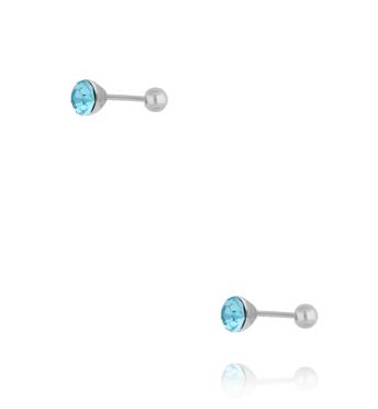 Kolczyki z niebieskim kryształem KCA0165