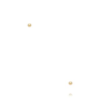 Zestaw minimalistycznych kolczyków kulek złoconych KMB0015