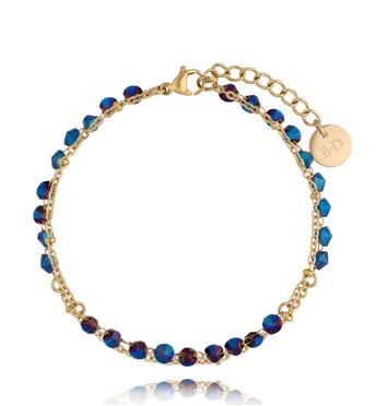 Bransoletka z granatowymi kryształkami Stunning  BSC1313