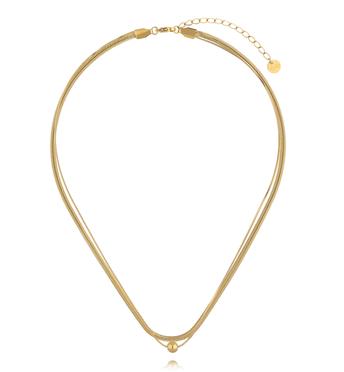 Naszyjnik żmijka z kulką NSY0702