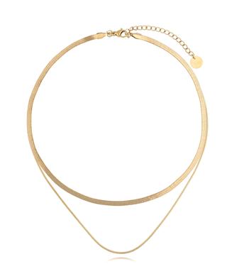 Naszyjnik żmijka podwójna złota Vana NSA0952