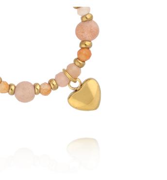 Pierścionek elastyczny z kamieniami słonecznymi PTW0657