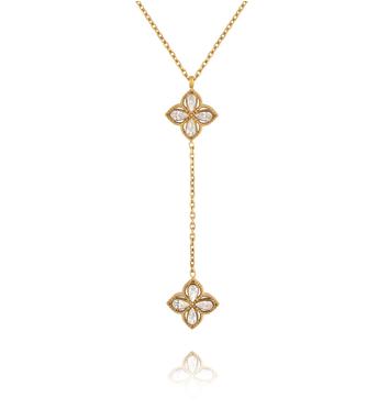 Naszyjnik z motywem koniczynki i krawatką NSY0835