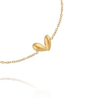 Bransoletka z minimalistycznym sercem na złotym łańcuszku BSY0590