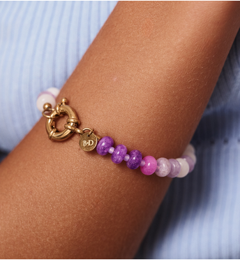 Bransoletka z fioletowych jadeitów BSC2374