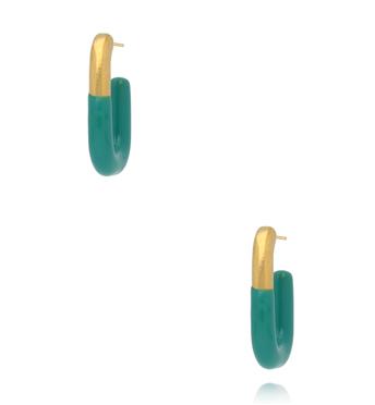 Kolczyki emaliowane morskie owalne KSY0503