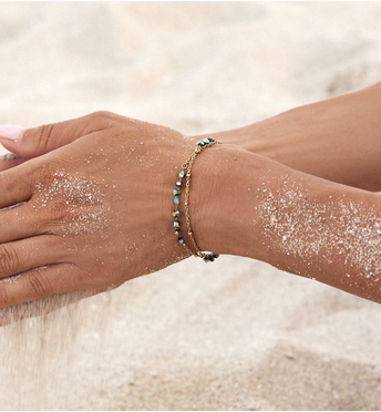 Bransoletka z kryształkami zielona Stunning  BSC1167