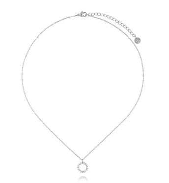 Naszyjnik srebrny z okręgiem z cyrkonii NSA1478