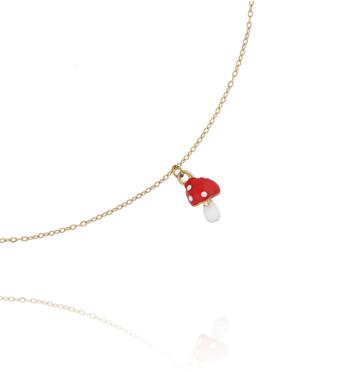 Naszyjnik dla dziewczynki w kształcie muchomorka NSY0806