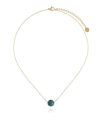 Naszyjnik z apatytem na delikatnym złotym łańcuszku NLB0395