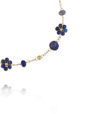 Bransoletka z lapisami z motywem kwiatków BSC2389