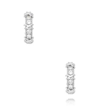 Kolczyki koła srebrne z cyrkoniami KSS2112