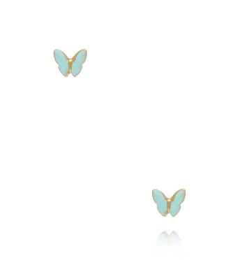 Kolczyki motylki błękitne KSY0494