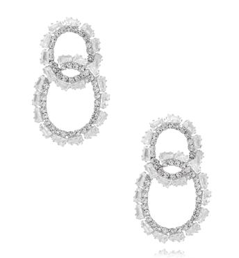 Kolczyki z kryształowymi kółkami KLU0191