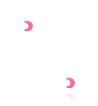 Kolczyki księżyce fuksjowe KSY0484