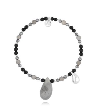 Bransoletka z labradorytami i łezką Nature's Tears BSC2112